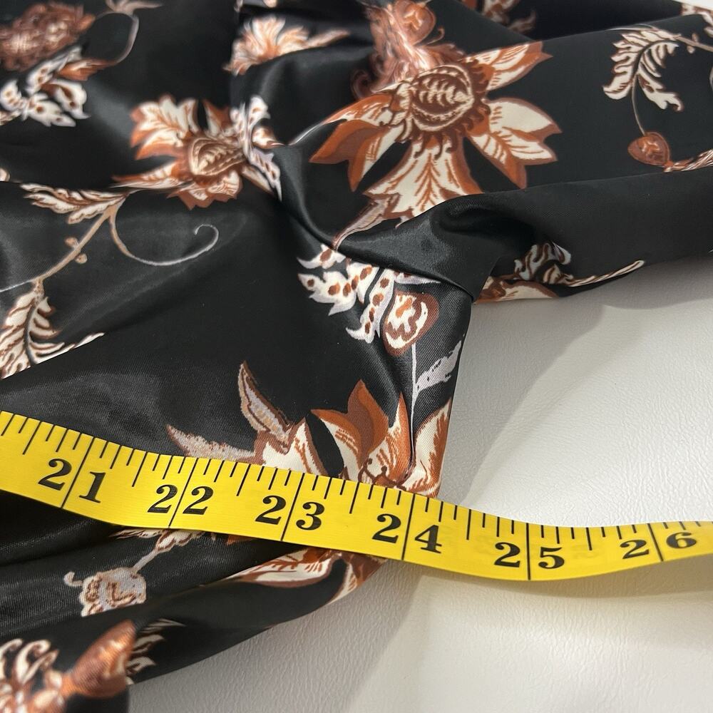 Ophelia Roe Women’s Size 2X Black Floral Tiered Midi Dress Office Date Night - Picture 7 of 8